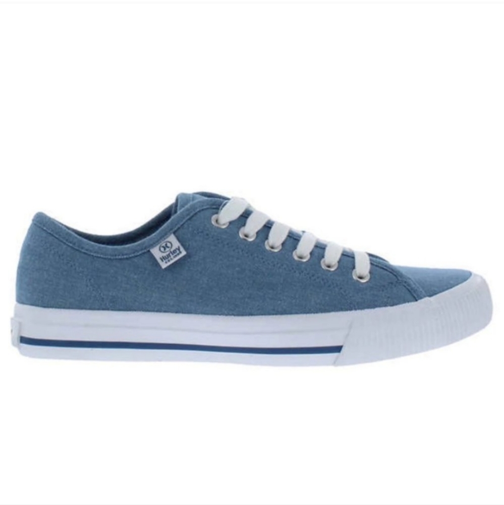 Hurley Women Lace Up Casual Sneakers Carrie Chambray Blue Canvas Fabric … - Picture 11 of 11